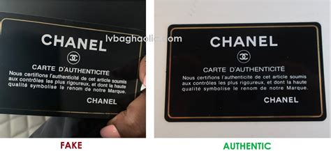 chanel authenticity card real vs fake|chanel authentication card check.